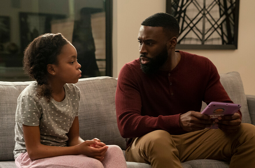 Amanda Christine as Ava and Tosin Morohunfola as Gary