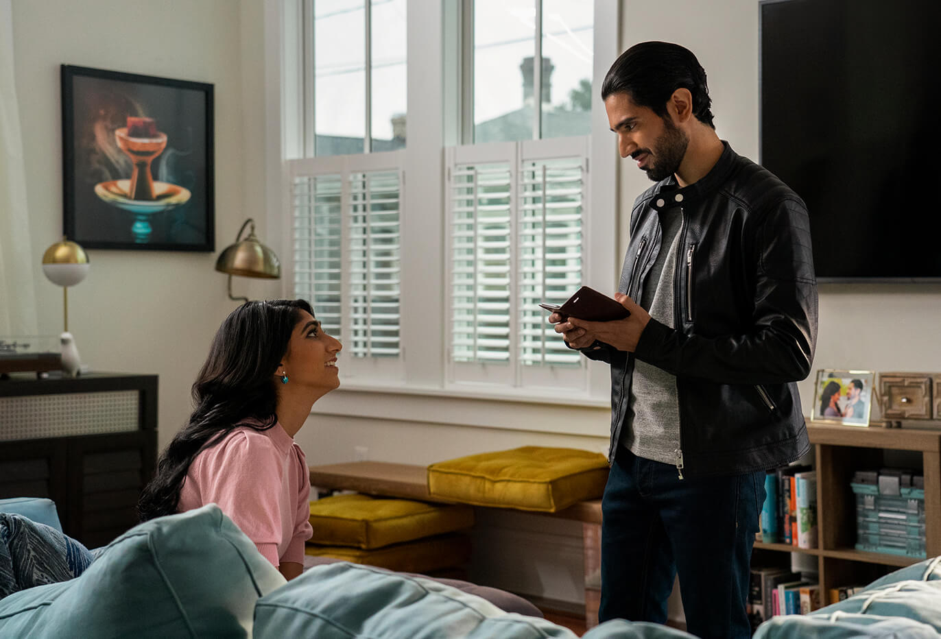 Sunita Mani as Pallavi Khatri and Omar Maskati as Sandeep