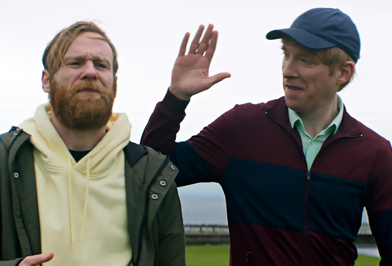 Brian Gleeson as Frank Marron and Domhnall Gleeson as Doofus