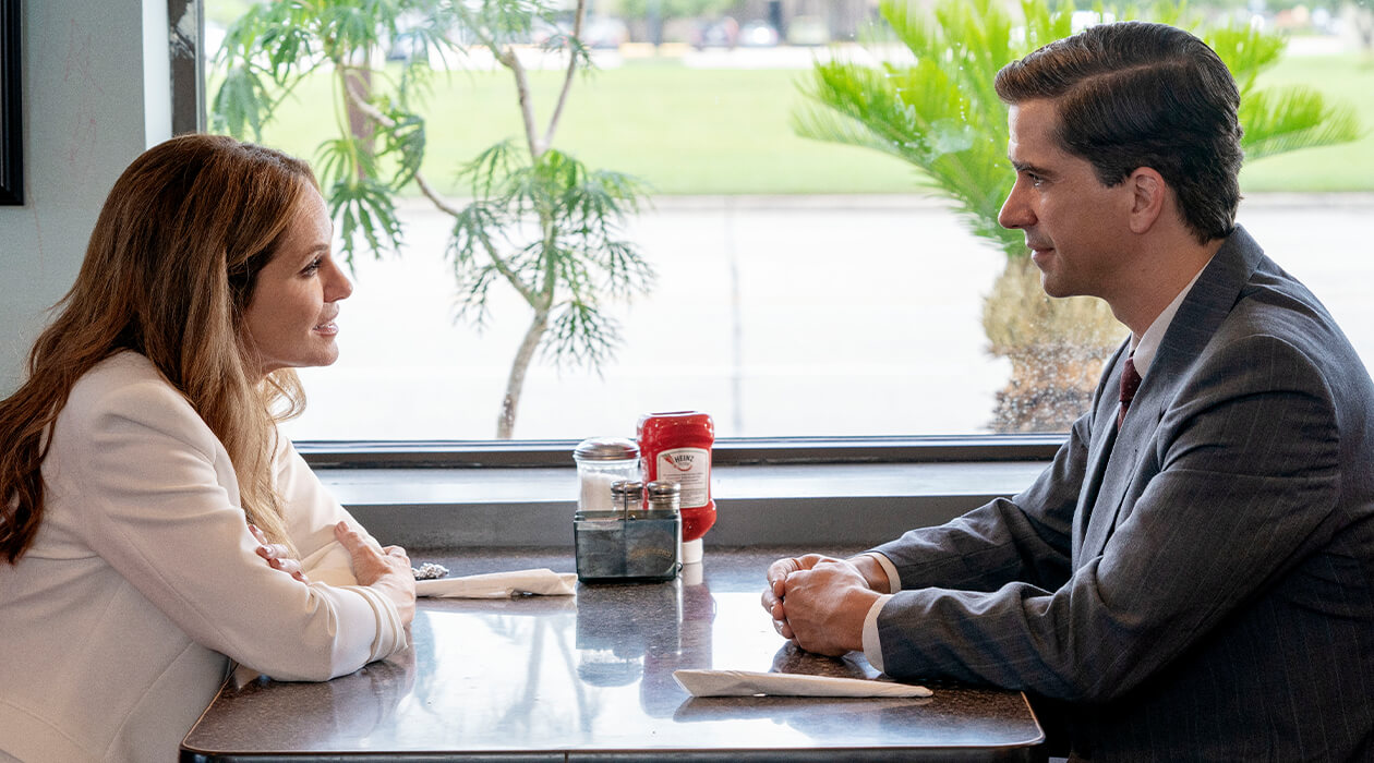 Amy Brenneman as Mary Barlow and Hamish Linklater as John Tyler